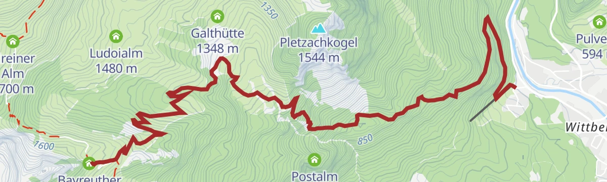 Route map: Tag 4: 4 Tage - 4 Gipfeltour